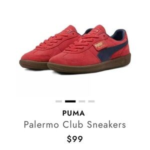NWOT PUMA Kids Red and Navy Sneakers